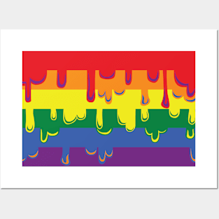 Dripping Gay Pride Posters and Art